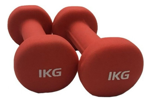 Par De Mancuernas Neoprene De 1 Kg Gym Recubiertas Goma