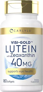 Luteína Y Zeaxantina 40 Mg | 180 Cápsulas Blandas Disponible