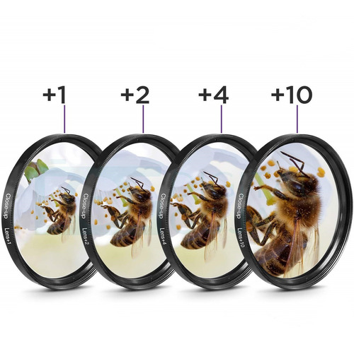 Kit De Filtros De +1 +2 +4 +10 Juego De Lentes Para 52 Mm