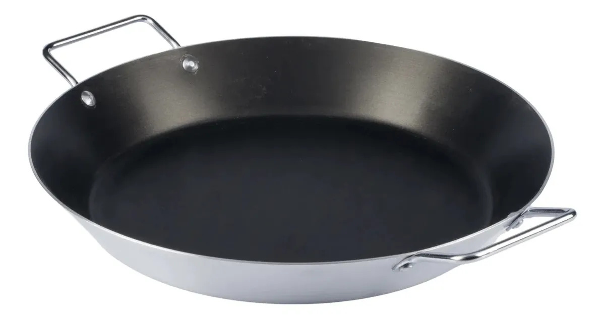 Paella Wok Antiaderente Grande Profissional 60cm 22,5 Litros Cor Cinza