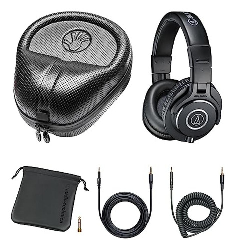 Auriculares Audio-technica Ath-m40x Professional Studio Monitor + Slappa Full Sized Hardbody Pro Case (sl-hp-07)