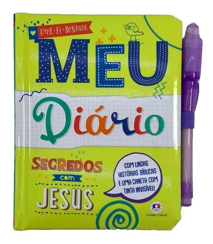 Meu Diário - Segredos Com Jesus C/ Caneta De Tinta Mágica