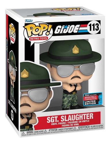 Funko Pop Sgt. Slaughter #113 Nycc 2023 Convention G.i. Joe