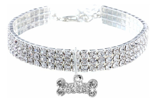 Collar Para Perro Bling Pet Pitbull Con Colgante En Forma De