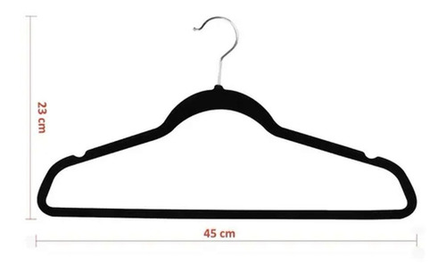 Imagem 2 de 6 de Kit 50 Cabides De Veludo Slim Antideslizante Para Roupas