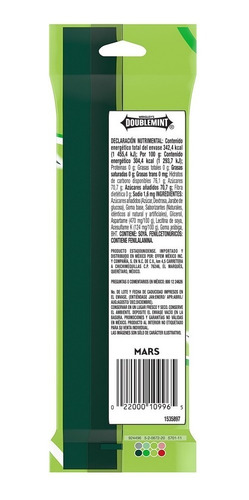Pack X3 Chicles Sabor Menta Doublemint