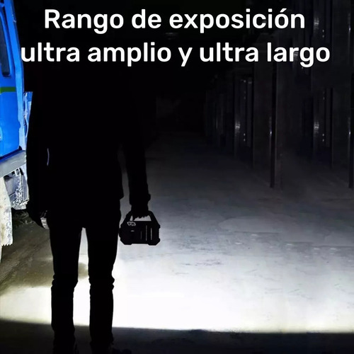 Lámpara Emergencia Recargable Trabajo Tipo Led Mano Portatil