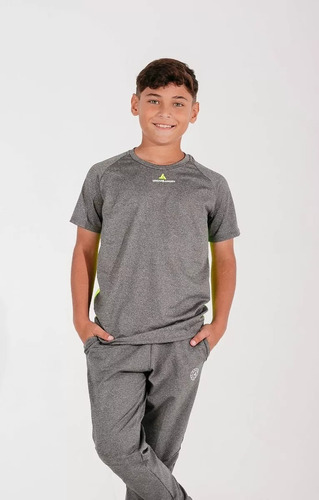 Remera Deportiva Niño Lycra Urban Luxury Gris - Rmdfn