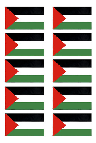 Cabecera De Lona Con Bandera De Palestina Y Doble Costura Co