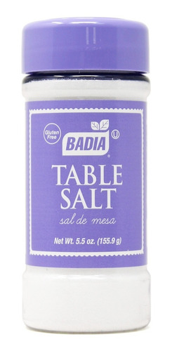 Sal De Mesa Badia Table Salt Gluten Free 155.9g Importada