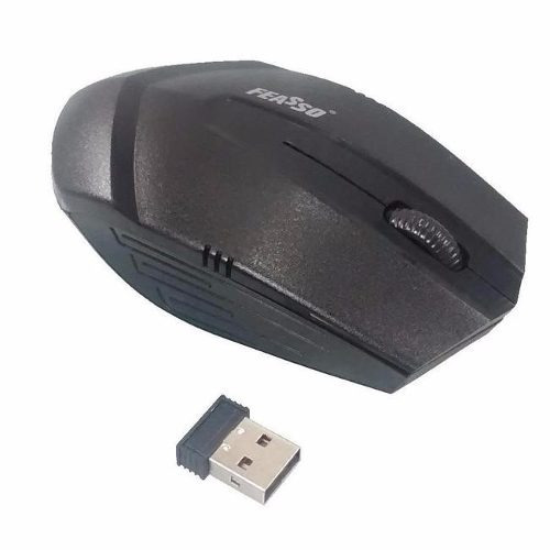 Mouse Sem Fio Feasso Wireless 2.4ghz Fams-11 Com Receptor