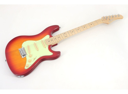 Guitarra elétrica Strinberg STS Series STS100 stratocaster de  tília cherry burst brilhante com diapasão de bordo