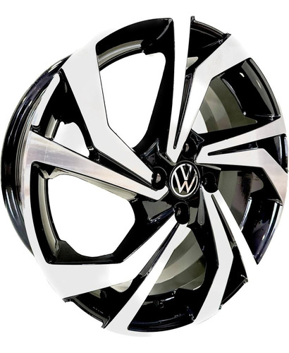 Rodas Gol Voyage Up Aro 17x7 4x100 (jogo) + Bicos S277 Cor Diamantado Preto