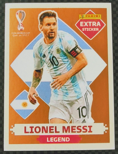 Figurita Mundial Qatar 2022 - Lionel Messi Legend Bronce