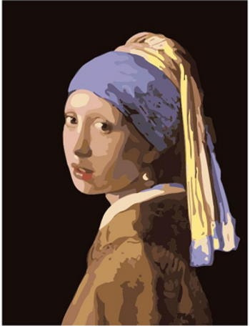 Pintura Numerada Moça Com Brinco De Pérola Johannes Vermeer