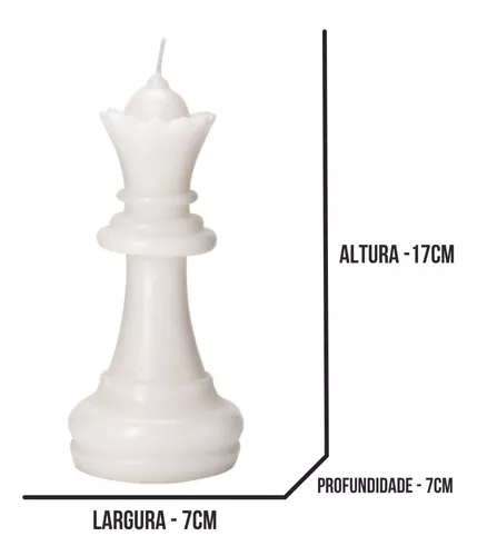 Vela modelo escultura peça de xadrez cavalo, cor preta- mart - Velas e  Acessórios - Magazine Luiza