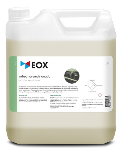Silicona Emulsionada Acción Protectora Eox 5 Litros