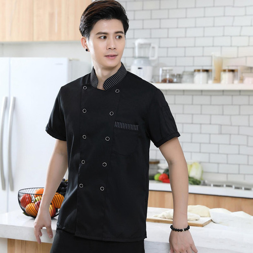 2 Chaqueta De Chef Para Hombre Y Sg Negro Negro Sg