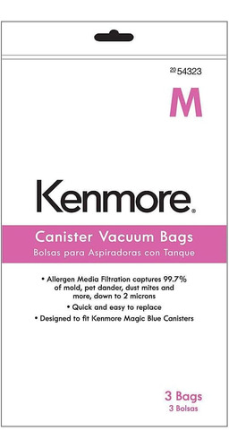 Otra Bolsa De Vacío Kenmore 54323, Tipo M, Parte Del Fabrica