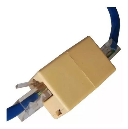 Imagem 3 de 4 de 200 Un Conector Emenda Rj45 Dupla Entrada