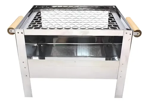 Mini Churrasqueira Inox Para Bancada Móvel Portátil Carvão