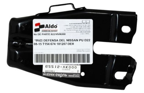 Brazo Defensa Del Nissan Pu D22 08-15 674 Dmv Der Marca Aldo