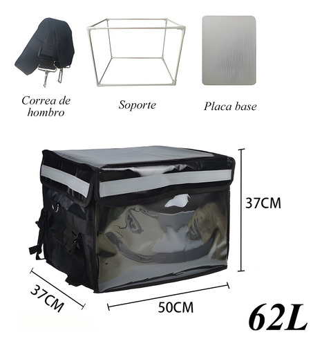 Mochila Caja Delivery Termica 62 L Caja Para Uber Eats Rappi Caja Para Repartidor De Didi De Gran Capacidad
