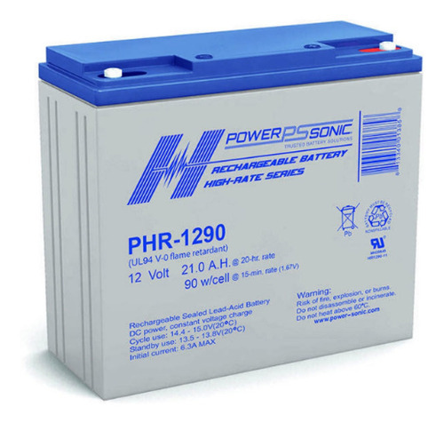 Bateria Powersonic Gel PHR 1290 12v 21ah 90w/c Alarmas Audio Car