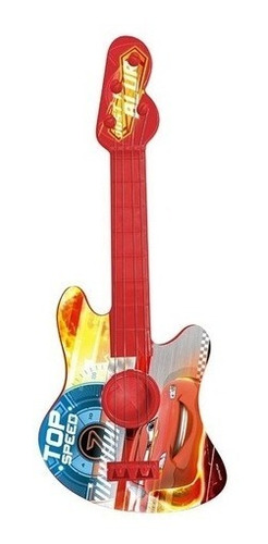 Imagem 2 de 2 de Kit Guitarra Infantil Carros+luminária Com Led.
