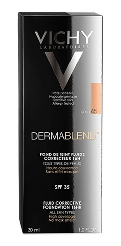 Vichy Dermablend Fluido Gold 45, Spf 35 30ml