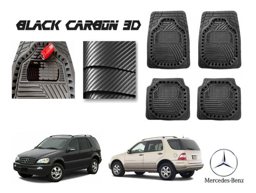 Tapetes Premium Black Carbon 3d Mercedes Benz Ml 350 01 A 05