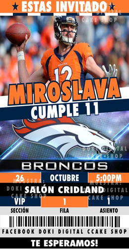 Invitació Video De Broncos