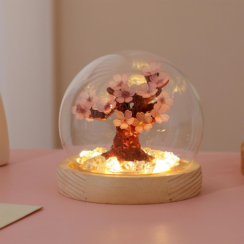 Lámpara De Noche De Flores Diy, Lámpara De Mesa Con
