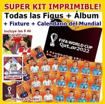 Comprar Kit Imprimible Figus Mundial Qatar + Ál.bum + Figus Coca