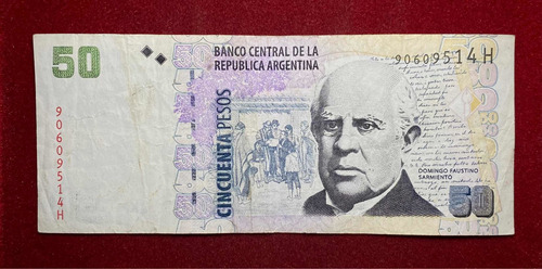 Billete 50 Pesos Serie H 2014 Bottero 3634