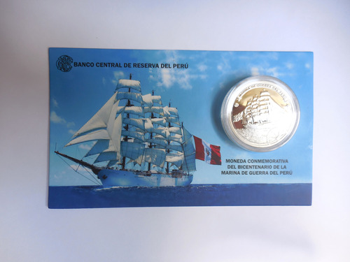 Moneda Plata Bicentenario De La Marina De Guerra Perú 2021