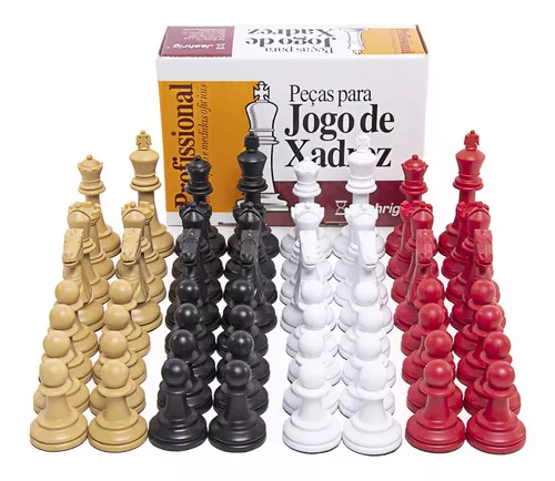 Jogo De Xadrez 47x47xm Staunton Profissional Curvim + 1 Par Dama