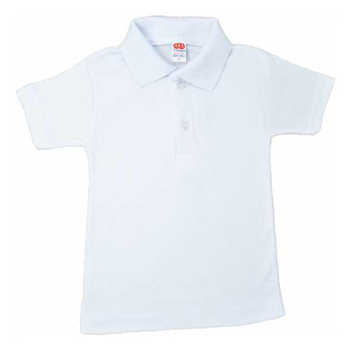 Playera Escolar Blanca (pack 3pzas) Cuello Tipo Polo