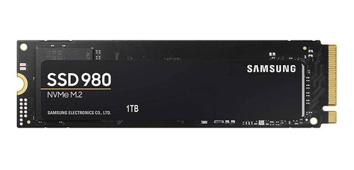 Imagen 1 de 4 de Disco sólido SSD interno Samsung 980 MZ-V8V1TOBW 1TB negro