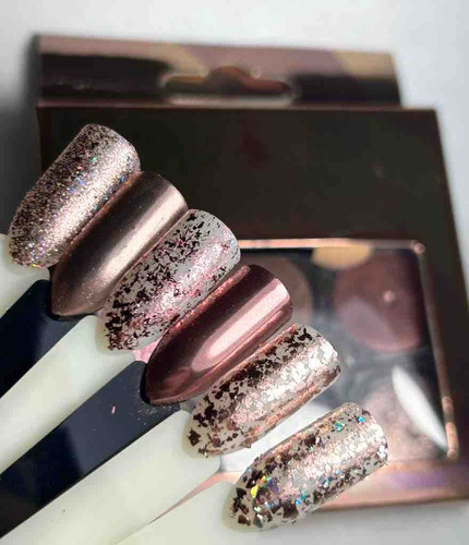 Efecto Rose Gold Para Uñas Con 6 Piezas