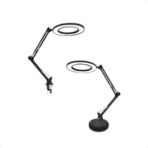 Comprar Lampara Soporte De Escritorio Negro Y Base Aro De Luz Led Para Manicura Lectura Y Trabajos De Precision Lupa Con Aumento Y Luz Regulable Iluminacion Para Uñas Electronica Artesanias Y Mas Otec