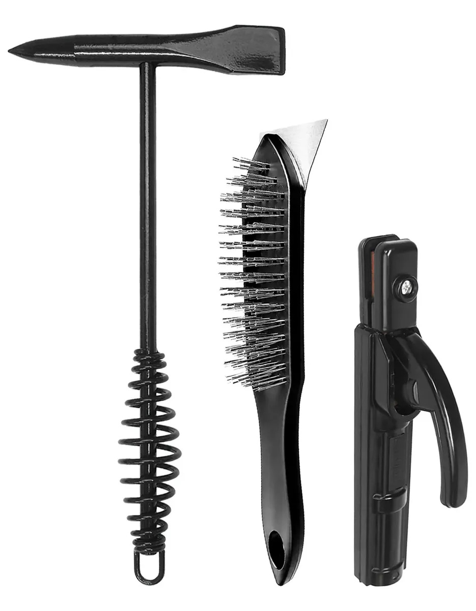 Kit Soldagem com Alicate Porta Eletrodo 400A e Acessórios para Limpeza