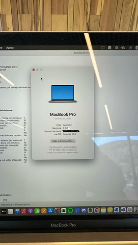 Apple Macbook Pro 13 M1 8 Core 2020 8gb 512 Space Gray (Usado)