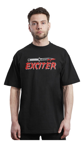 Exciter - Logo - Metal - Polera