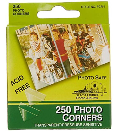 Pioneer Photo Corners Autoadhesivo, Transparente, Paquete De