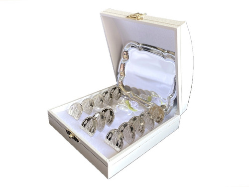 Imagen 1 de 4 de Arras Matrimoniales Oro Blanco Lam 14k Virgen De Guadalupe