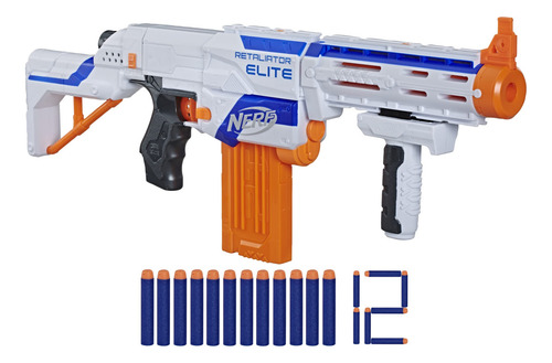 Nerf N-strike Elite Retaliator Dart Blaster, Stock, Grip, Ba