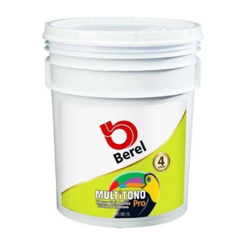 Cubeta 19l Berel Multitono Pro Colores Pintura Vinílica