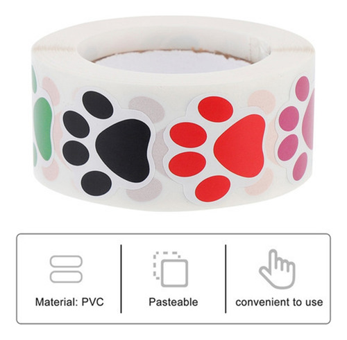 1 Rollo De Pegatinas De Pared Con Huellas De Perro
