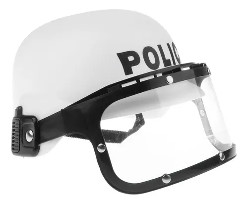 * Casco De Disfraz De Policía De Plástico For Niños, Gorro